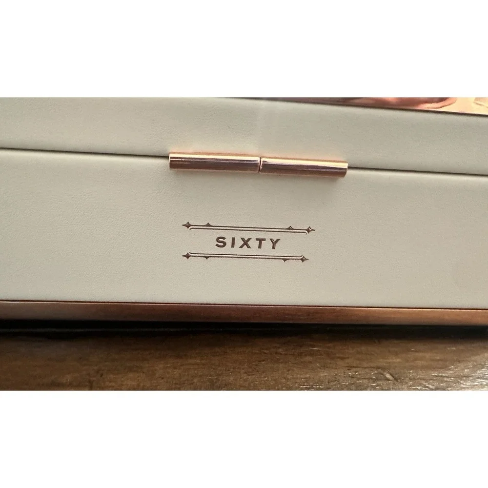 Rocky Patel White Label‎ Cigar Box - Leather with Rose Gold Hardware